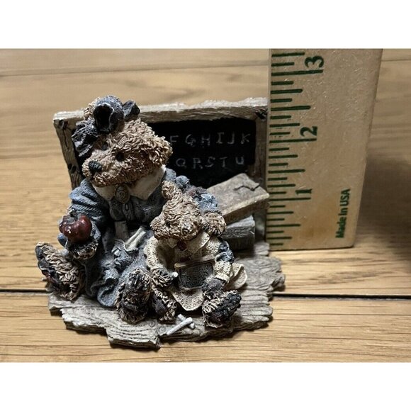 Boyds Bears & Friends Figurine Miss Bruin & Bailey... The Lesson VTG - Picture 6 of 6